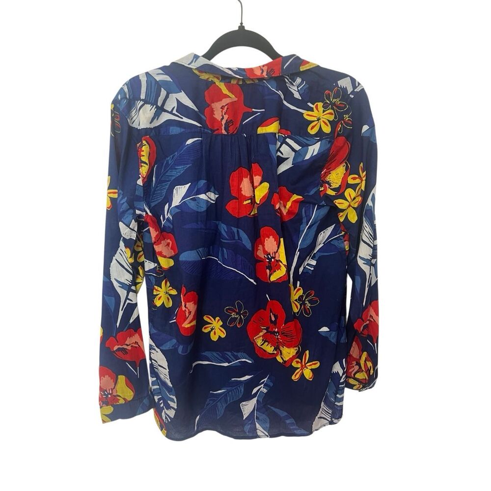 Richards vibrant bold cotton tropical floral Print button down shirt sz L - Picture 2 of 4